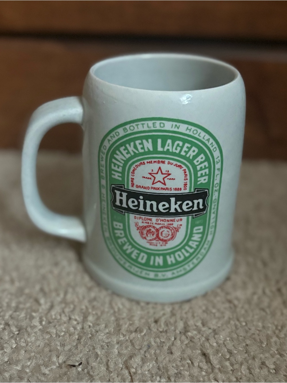 Heineken Stoneware Stein .5L